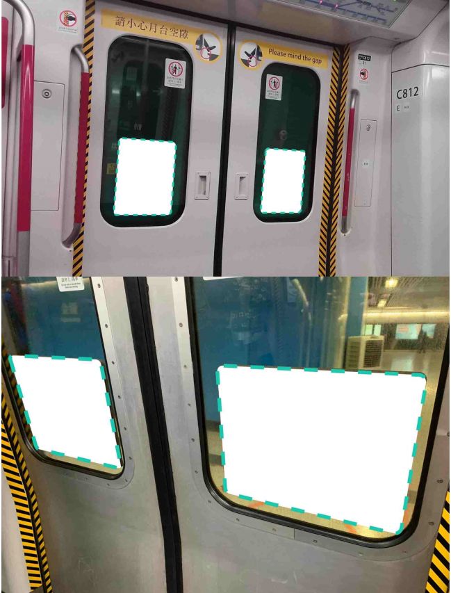 MTR Train Door Window Sticker